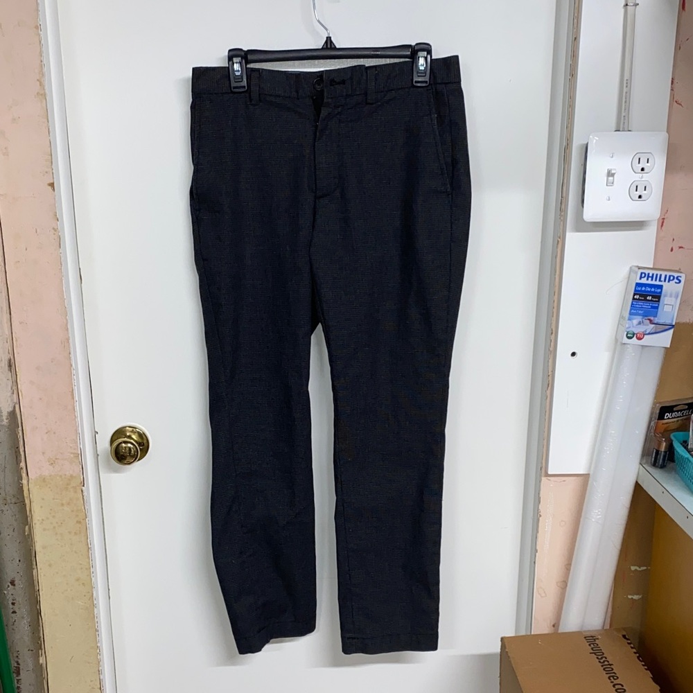 Banana Republic Factory Dark Gray Textured Dress Pants